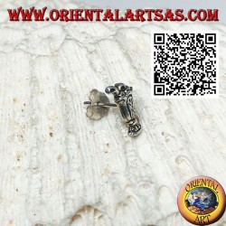 Mini boucle d'oreille en argent, la coupe de glace