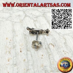 Mini boucle d'oreille en argent, la coupe de glace