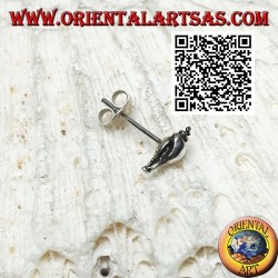 Mini pendiente de plata, la concha de gasterópodo