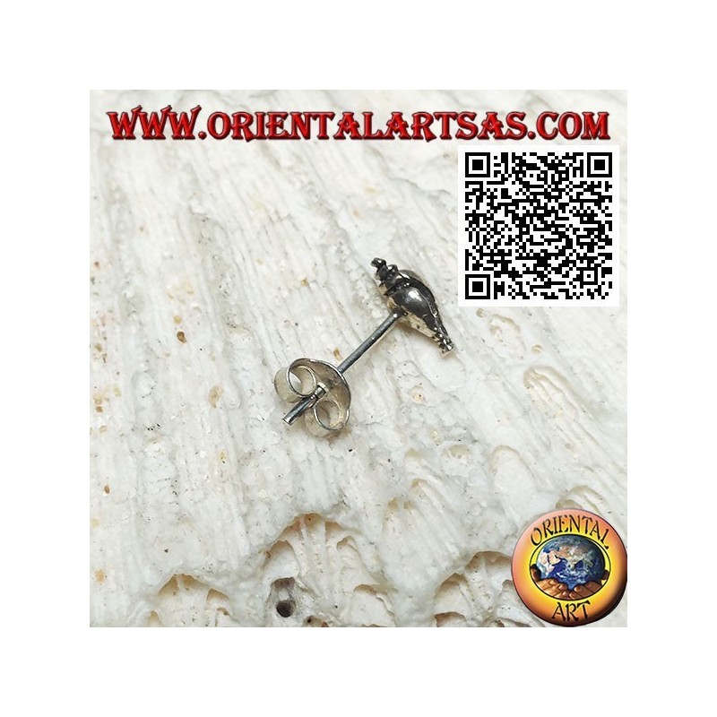 Mini orecchino in argento, la conchiglia gastropode