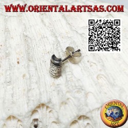 Mini pendiente de plata, el barril