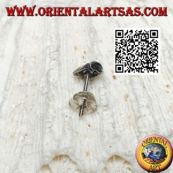 Mini silver earring, the barrel