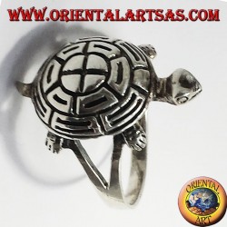 Turtle silver ring