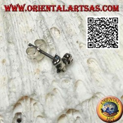 Mini boucle d'oreille en argent, le lama