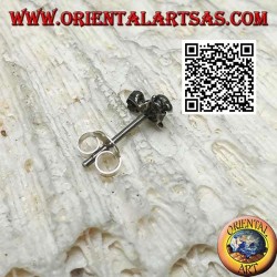 Mini boucle d'oreille en argent, le lama