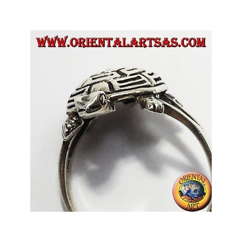 Bague en argent, écaille de tortue