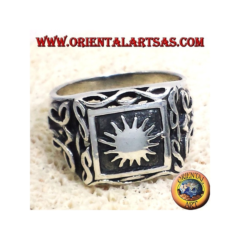 Anello in argento con sole