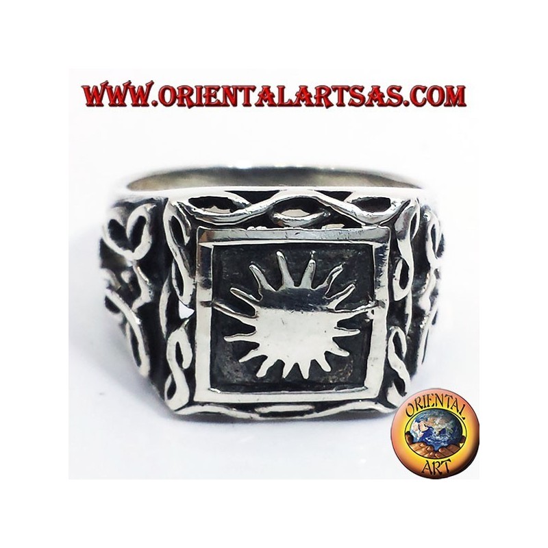 Anello in argento con sole