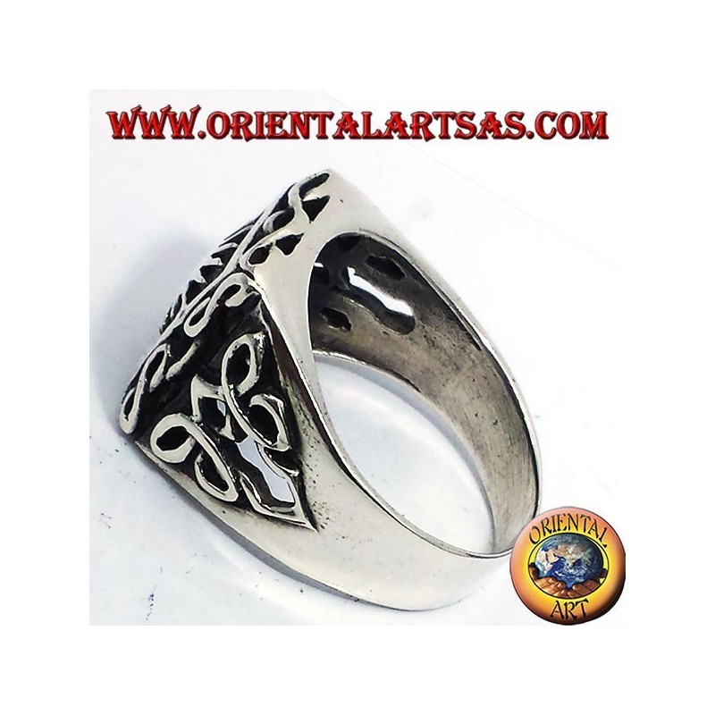 Bague en argent avec le soleil
