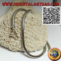 Collana in argento 700‰ a maglia snake, girocollo da 42 cm x 4,5 mm