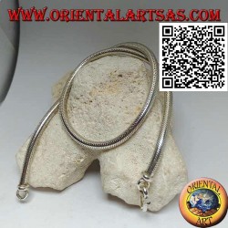 Collier à maillons serpent en argent 700 ‰, tour de cou 42 cm x 4,5 mm