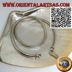 Collar de eslabones de serpiente de plata de 700 ‰, gargantilla de 42 cm x 4,5 mm