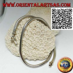 Collier à maillons serpent en argent 700 ‰, tour de cou 42 cm x 4,5 mm
