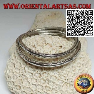 Collana in argento 700‰ a maglia snake da 49 cm x 4 mm