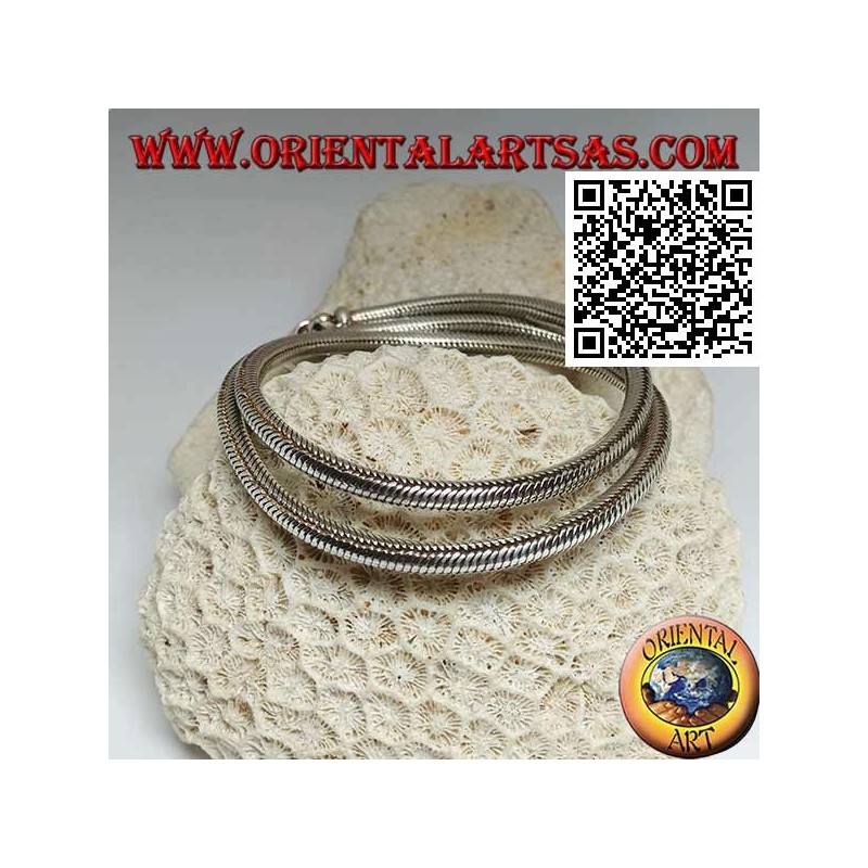 700 ‰ silver necklace with 49 cm x 4 mm snake link