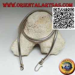 700 ‰ silver necklace with 49 cm x 4 mm snake link