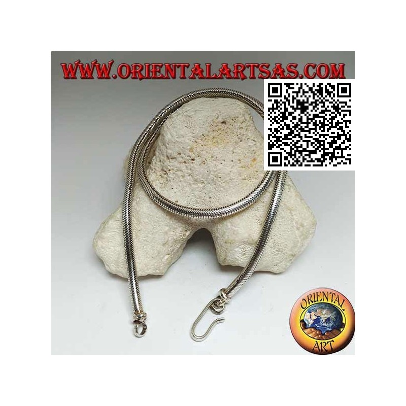 Collier en argent 700 ‰ avec lien serpent 49 cm x 4 mm
