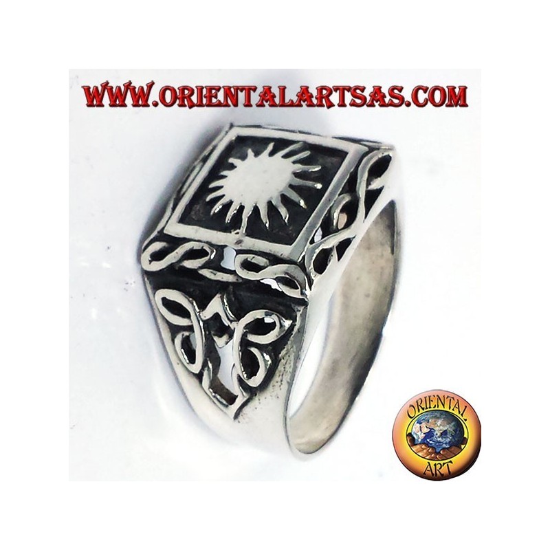 Anello in argento con sole