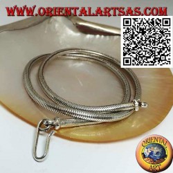 700 ‰ silver necklace with 49 cm x 4 mm snake link
