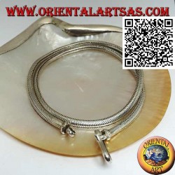 Collar de plata de 700 ‰ con eslabón de serpiente de 49 cm x 4 mm