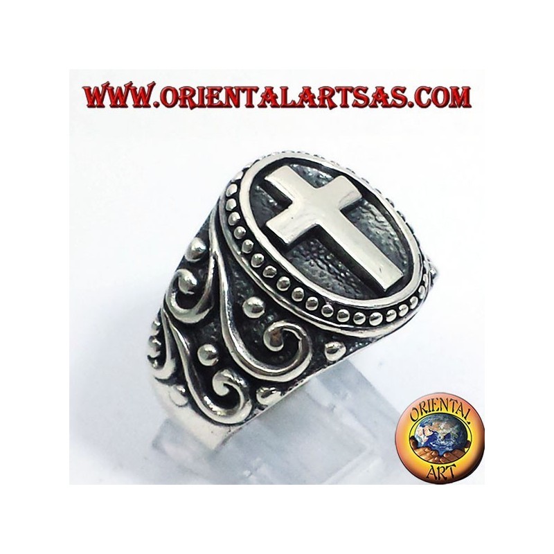 anello in argento croce