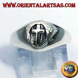 Ring Dichtung Silber Kreuz