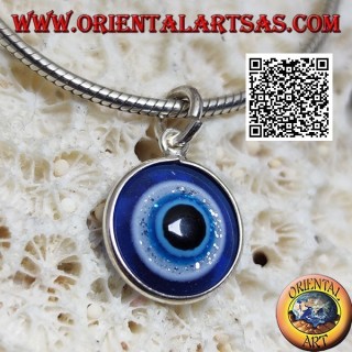 Silberanhänger, das Auge Allahs (Amulett gegen bösen Blick und Pech)