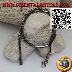 Borobudur (enlace bizantino) Collar de plata 925 ‰, 41,5 cm x 3 mm