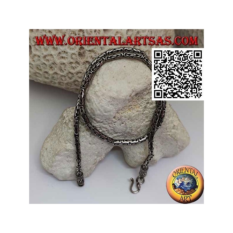 Borobudur (byzantinisches Glied) 925 ‰ Silberkette, 41,5 cm x 3 mm