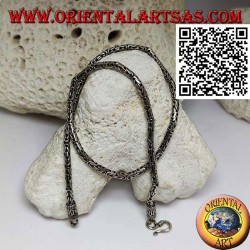 Borobudur (lien byzantin) Collier en argent 925 ‰, 41,5 cm x 3 mm