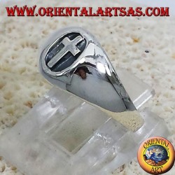 Ring Dichtung Silber Kreuz