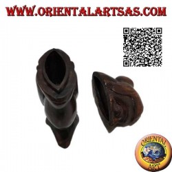 Box in the shape of a crouching aboriginal hand carved from a single block of Suar wood (Lombok)