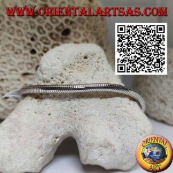 Classic "snake" link bracelet in 700 ‰ silver measuring 23 cm x 5 mm