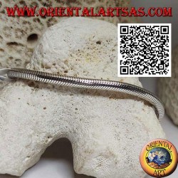 Classic "snake" link bracelet in 700 ‰ silver measuring 23 cm x 5 mm