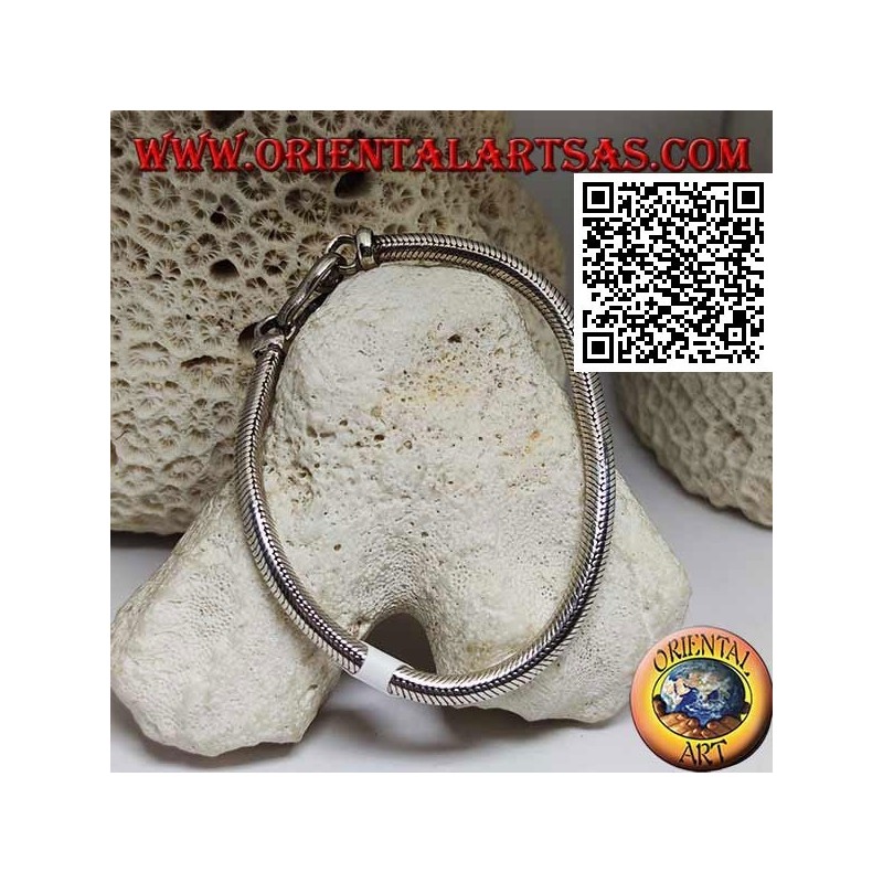 Bracciale Argento 700‰ Classica Maglia Snake 23cm | Oriental Art