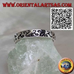 Bague en argent avec triskell gravé triskell