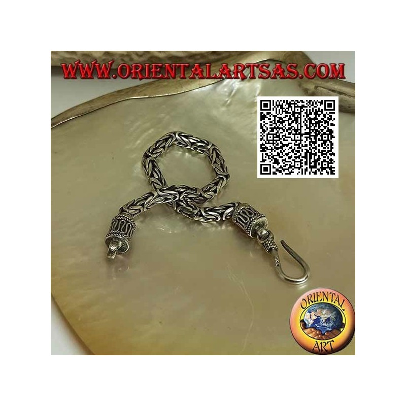 Bracciale Argento Maglia Bizantina Borobudur Fatto a Mano | Oriental Art
