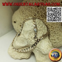 925 ‰ Silberkette mit 62 cm x 5,5 mm x 1 mm Diamant-Groumette-Kette