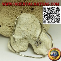 Collar de eslabones de serpiente de 47,5 cm x 2 mm en plata 925 ‰