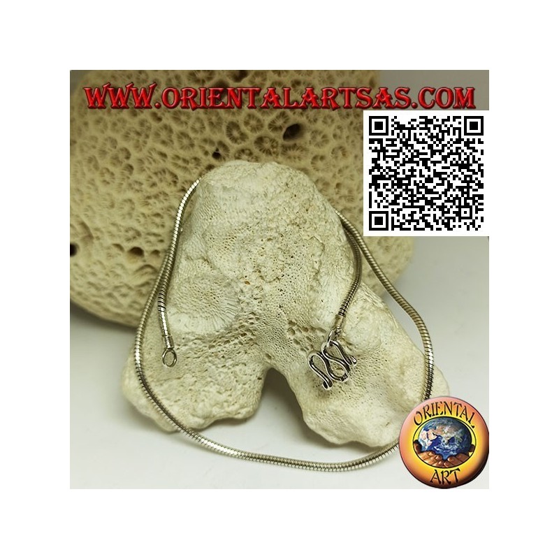 47,5 cm x 2 mm große Schlangengliederkette aus 925 ‰ Silber