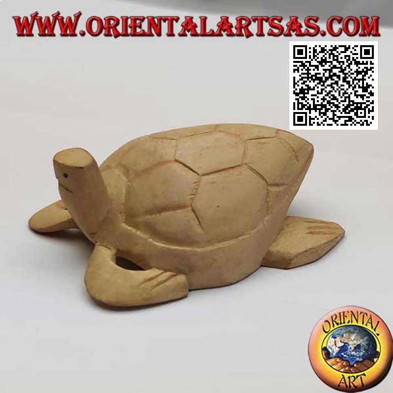 Tortuga boba con patas curvas en madera de hibisco de 9 cm