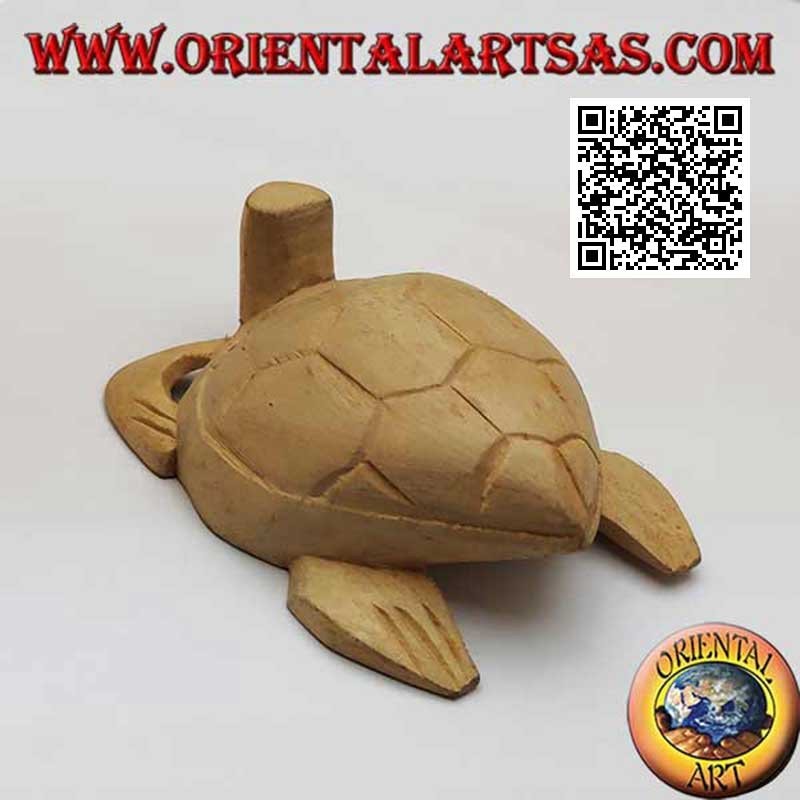 Unechte Karettschildkröte mit gebogenen Beinen aus 9 cm Hibiskusholz