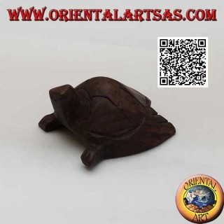 Caretta sea turtle in 5 cm ebony wood