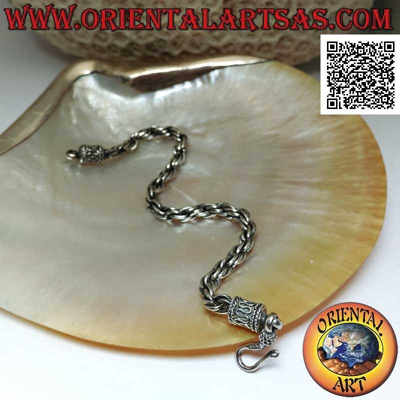 Bracciale Argento Anelli Intrecciati e Serpentina | Oriental Art