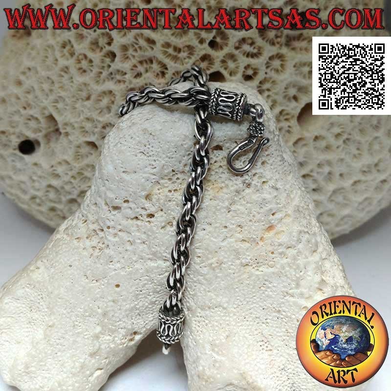 Bracciale Argento Anelli Intrecciati e Serpentina | Oriental Art