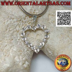 Silver pendant, heart of...