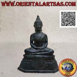 Buddha sculpture "Dhyana Mudra - symbol of meditation and wisdom" on the bronze altar (18 cm)