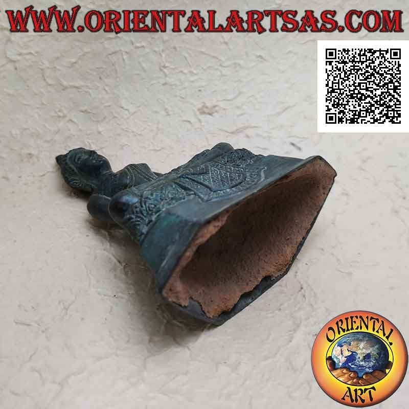 Sculpture de Bouddha "Dhyana Mudra - symbole de la méditation et de la sagesse" sur l'autel en bronze (18 cm)