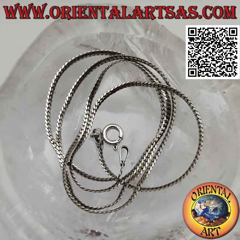 925 ‰ silver chain necklace, flat snake link (1.5 mm wide)