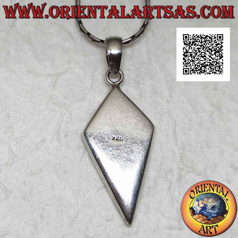 Silberanhänger mit Deltamuskel Rhomboid Perlmutt mit glatter Kante